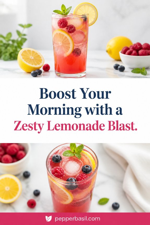 fruity lemonade with berries
