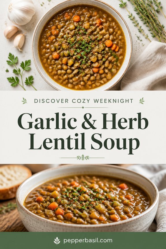 garlic lentil soup recipe