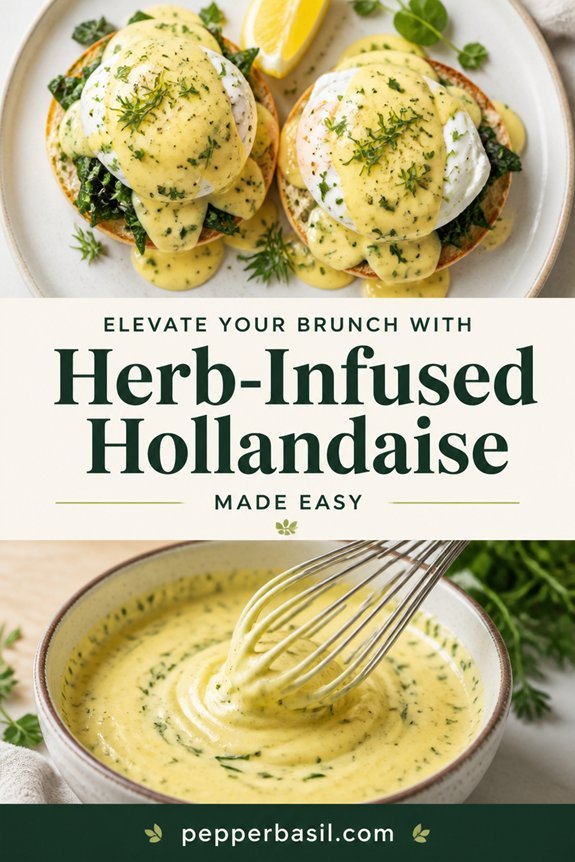 herb infused hollandaise sauce