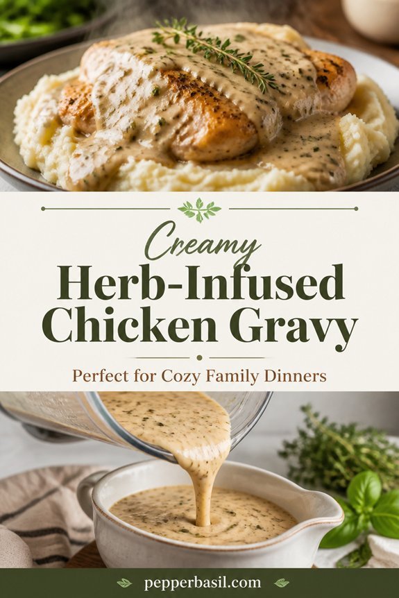 herb infused velvety chicken gravy