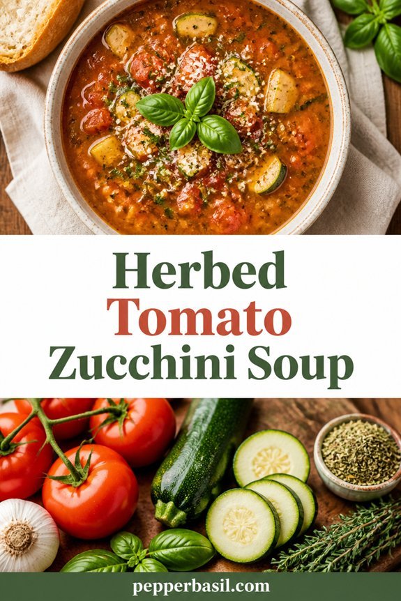 herbed tomato zucchini soup