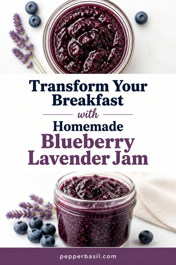 homemade blueberry lavender jam