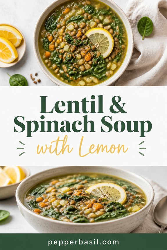 lentil spinach lemon soup