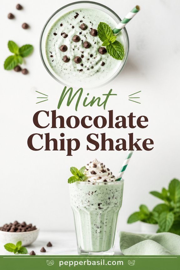 mint chocolate chip shake