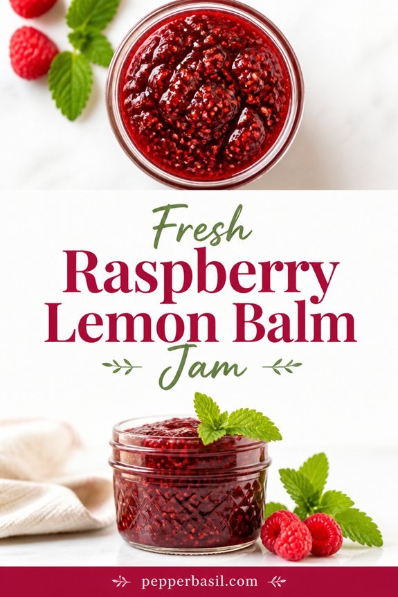 raspberry lemon balm jam