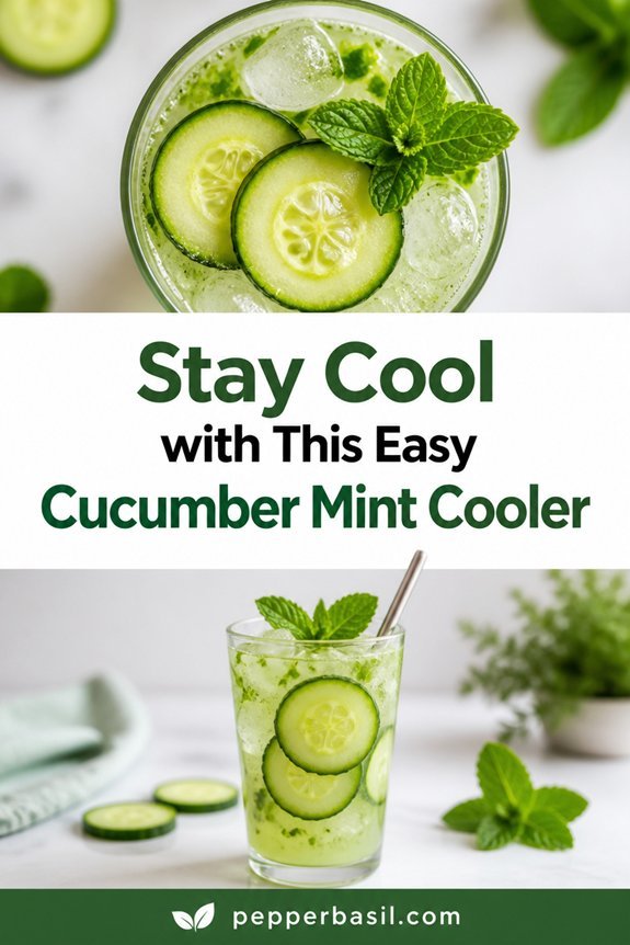 refreshing cucumber mint beverage