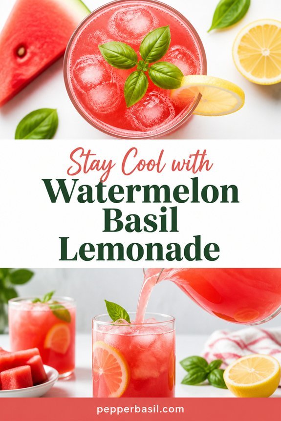 refreshing watermelon basil lemonade