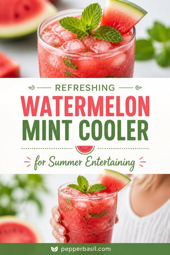 refreshing watermelon mint beverage