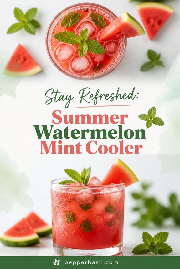 refreshing watermelon mint beverage