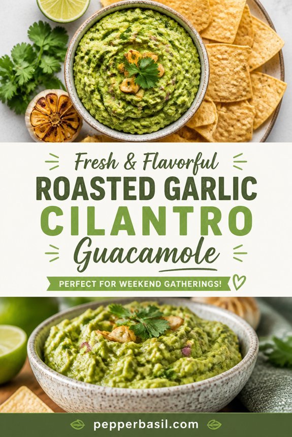 roasted garlic cilantro guacamole