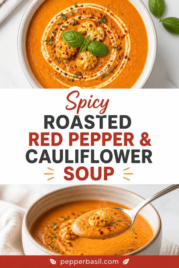 roasted pepper cauliflower soup