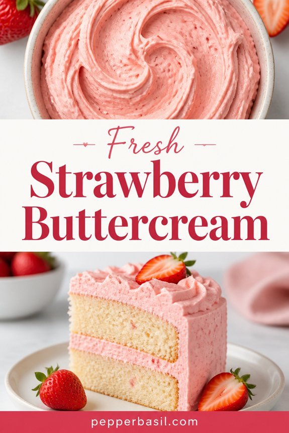 strawberry fruit infused buttercream