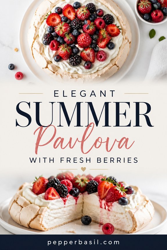 sweet berry meringue dessert