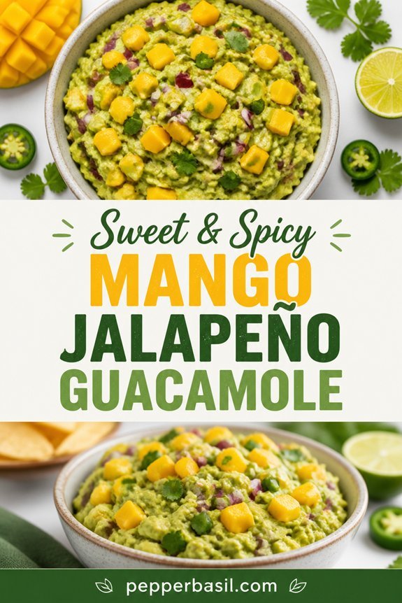 sweet spicy mango guacamole