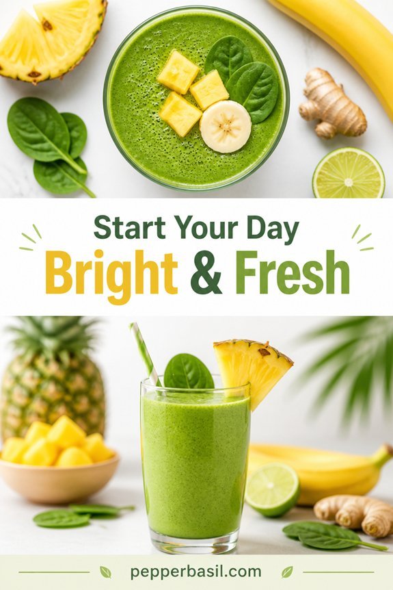 tropical fruit green smoothie