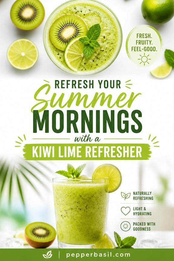 tropical kiwi lime smoothie