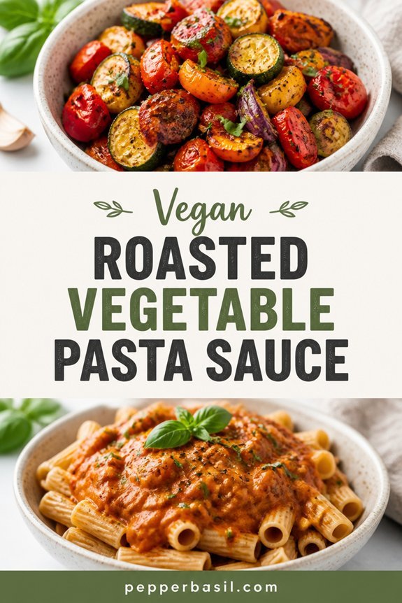 vegan roasted vegetable pasta