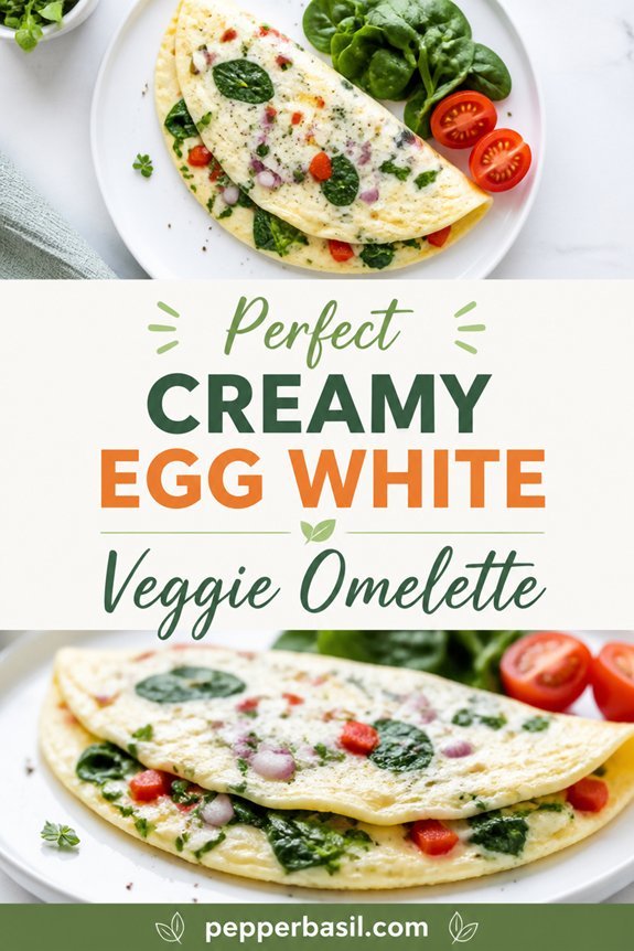 vegetable filled egg white omelette