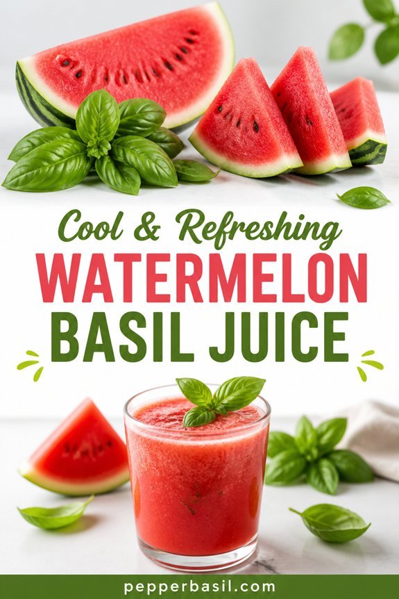 watermelon basil refreshing drink